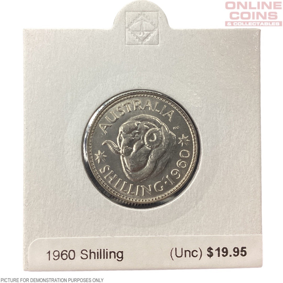 1960 Shilling (Unc) loose in 2x2